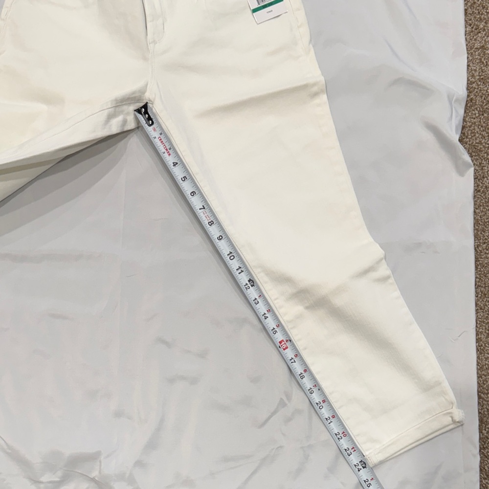NWT Jessica Simpson Soft Sculpt Rolled Crop Skinny White Jeans—12/31 - Picture 8 of 15